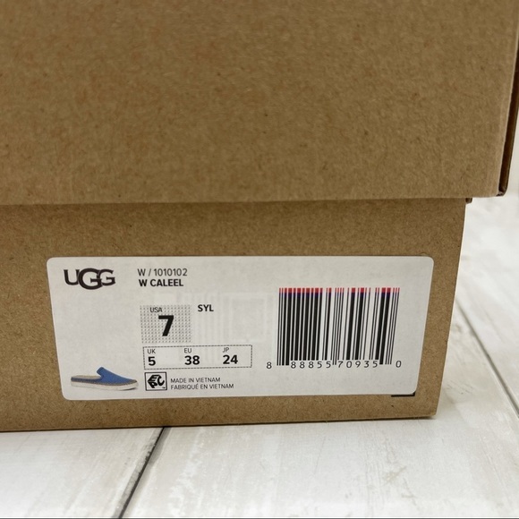UGG Caleel Blue Nubuck Espadrille Sneaker Size 7 - Picture 9 of 13